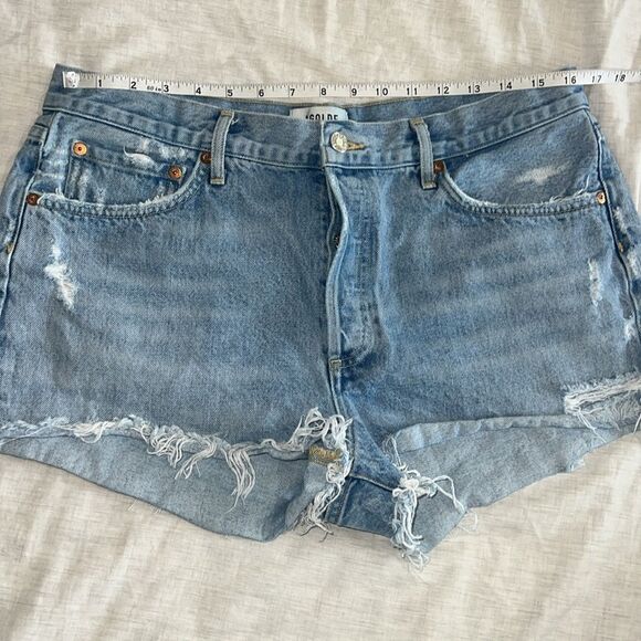 AGOLDE Parker Denim Shorts Women’s Size 31 Button Up Fly - Picture 5 of 7